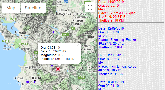 Lëkundje tërmeti në Shqipëri, ja epiqendra