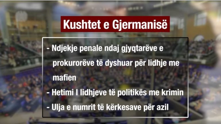 Gjashtë kushtet e Gjermanisë për Shqipërinë