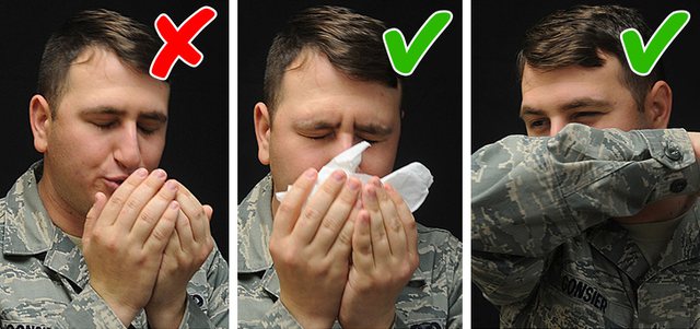 Arsyeja pse gjithmonë duhet të teshtini në farcoleta apo në bërryl