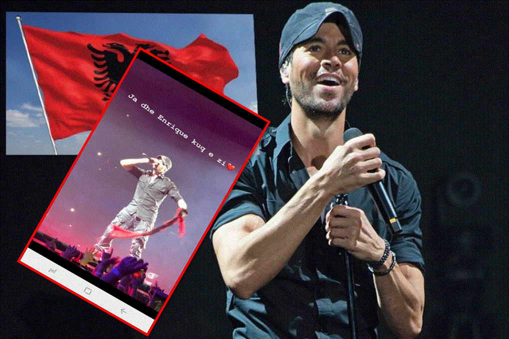 Enrique Iglesias me flamurin kuqezi në koncertin në Greqi
