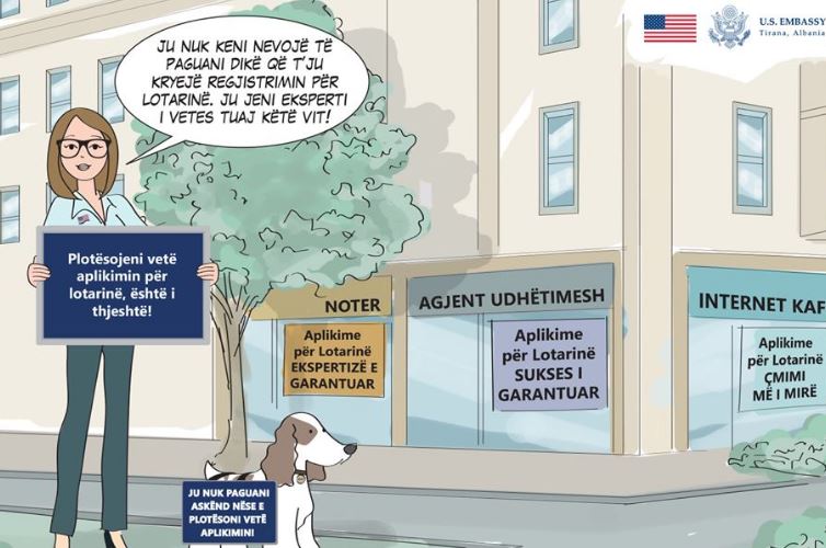 “Nuk keni nevojë të paguani”, Ambasada amerikane njoftim për lotarinë