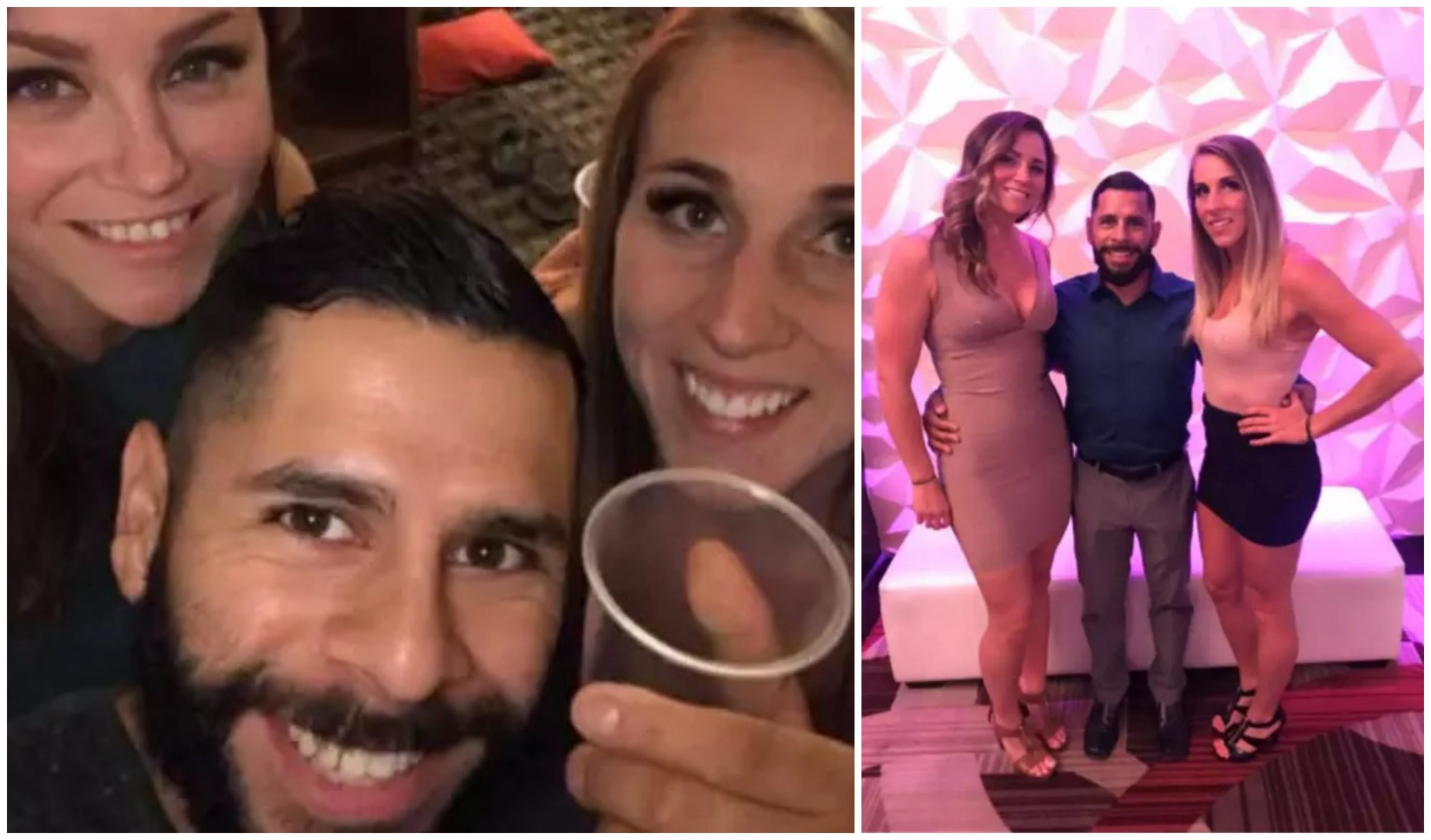 Burrë e grua bien në dashuri me shoqen e palestrës