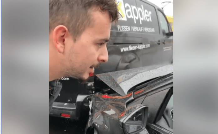 Ky aksident bëhet hit, shqiptari përplaset nga shoferja austriake, ja çfarë bën ajo (VIDEO)