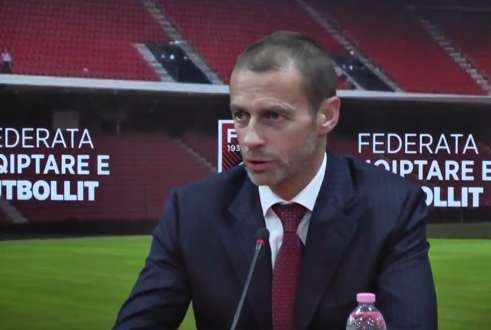 Ceferin: Ndërtimi i futbollit nis nga infrastruktura, Shqipëria e mbushur me talent