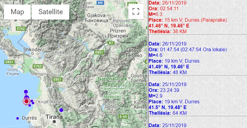 Tërmeti i frikshëm 6.3 ballë godet Durrësin