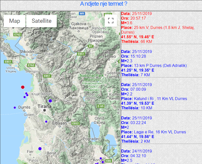 Rritet sërish intensiteti i tërmetit që goditi Durrësin