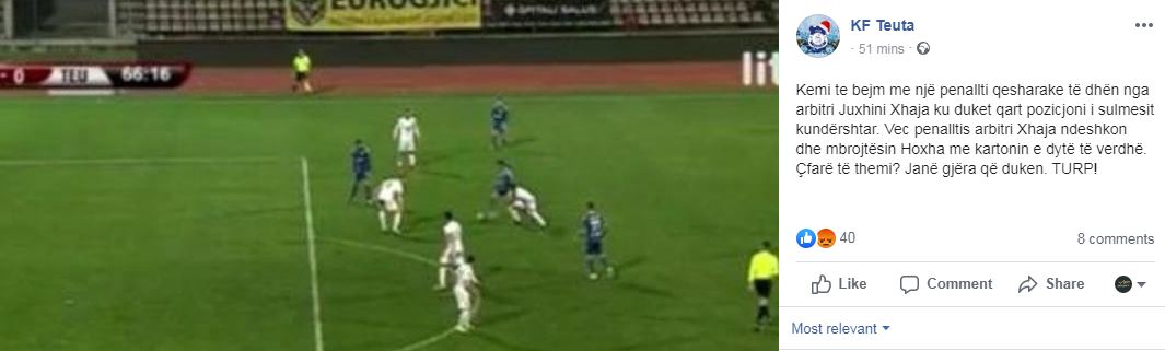 Teuta akuzon: Penallti qesharake e gjyqtarit Xhaja. Gjëra që duken. Turp!