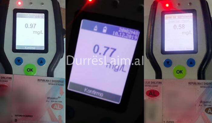 Alkool dhe aksidente në rrugët e Durrësit, arrestohen 4 shoferë