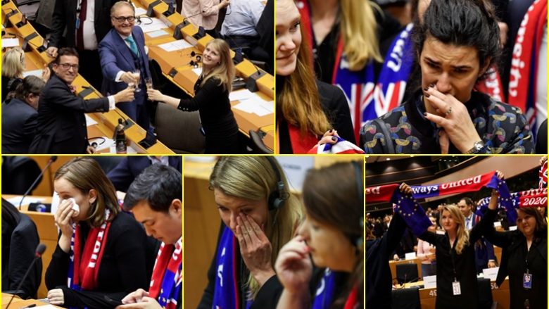 Dikush festoi, të tjerë nuk mbajtën lotët – reagimet e deputetëve kur PE miratoi marrëveshjen për Brexit