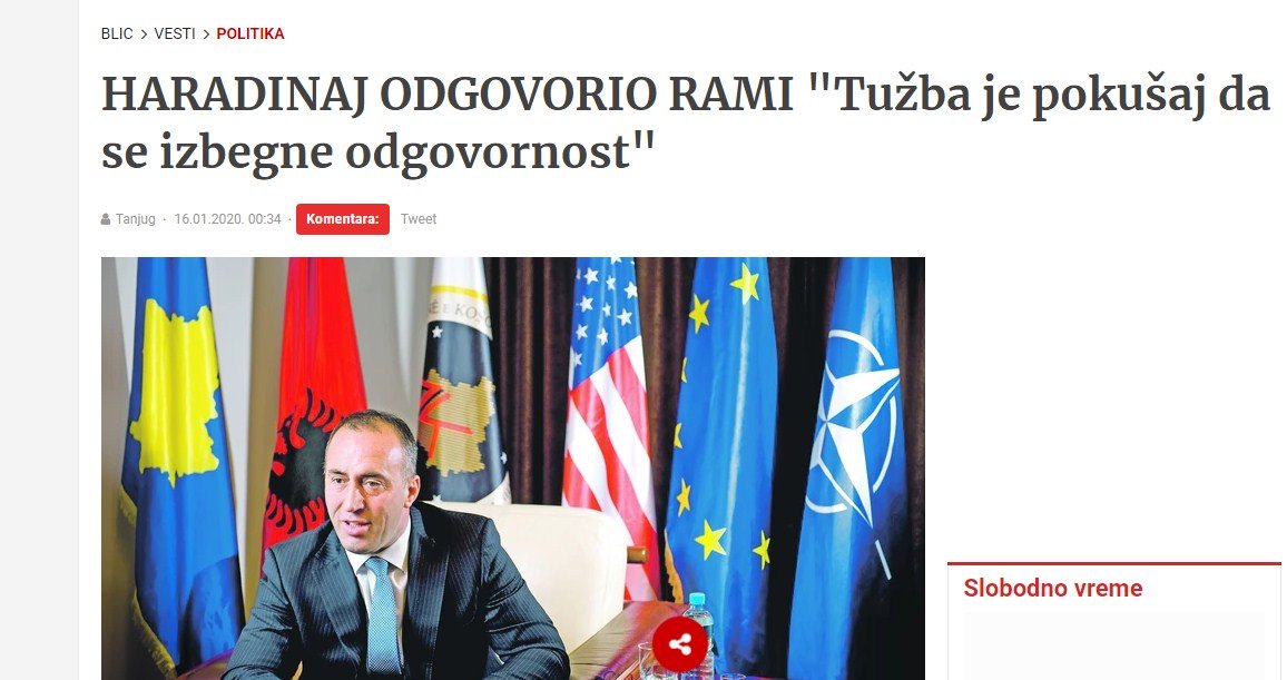 Mediet serbe mbushin faqet e para: Rama çon në gjykatë Haradinajn