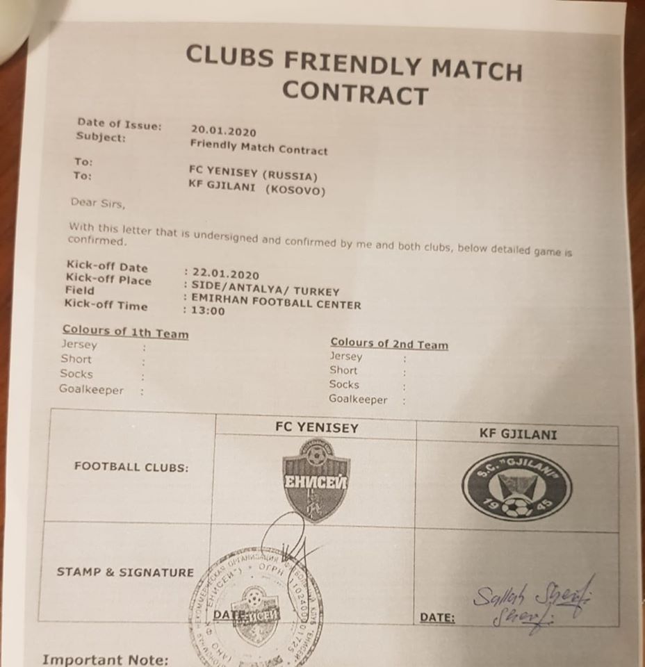 Skuadra ruse provokoi duke e etiketuar Gjilanin si klub serb, u rrezikua ndërprerja e miqësores