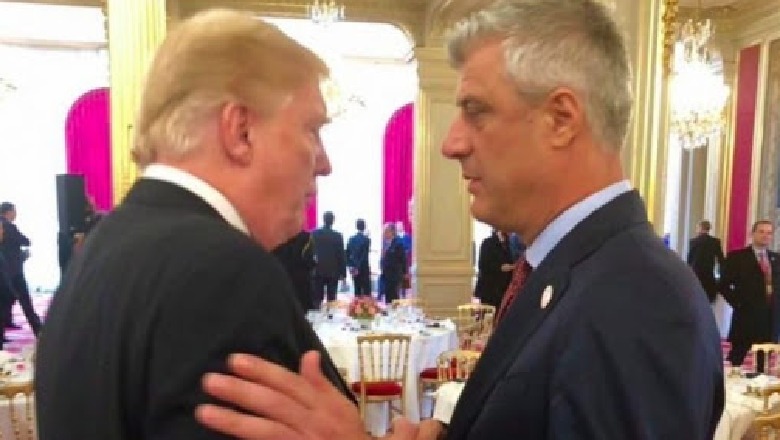 Trump letër Thaçit: Fokusohuni në marrëdhëniet me Serbinë
