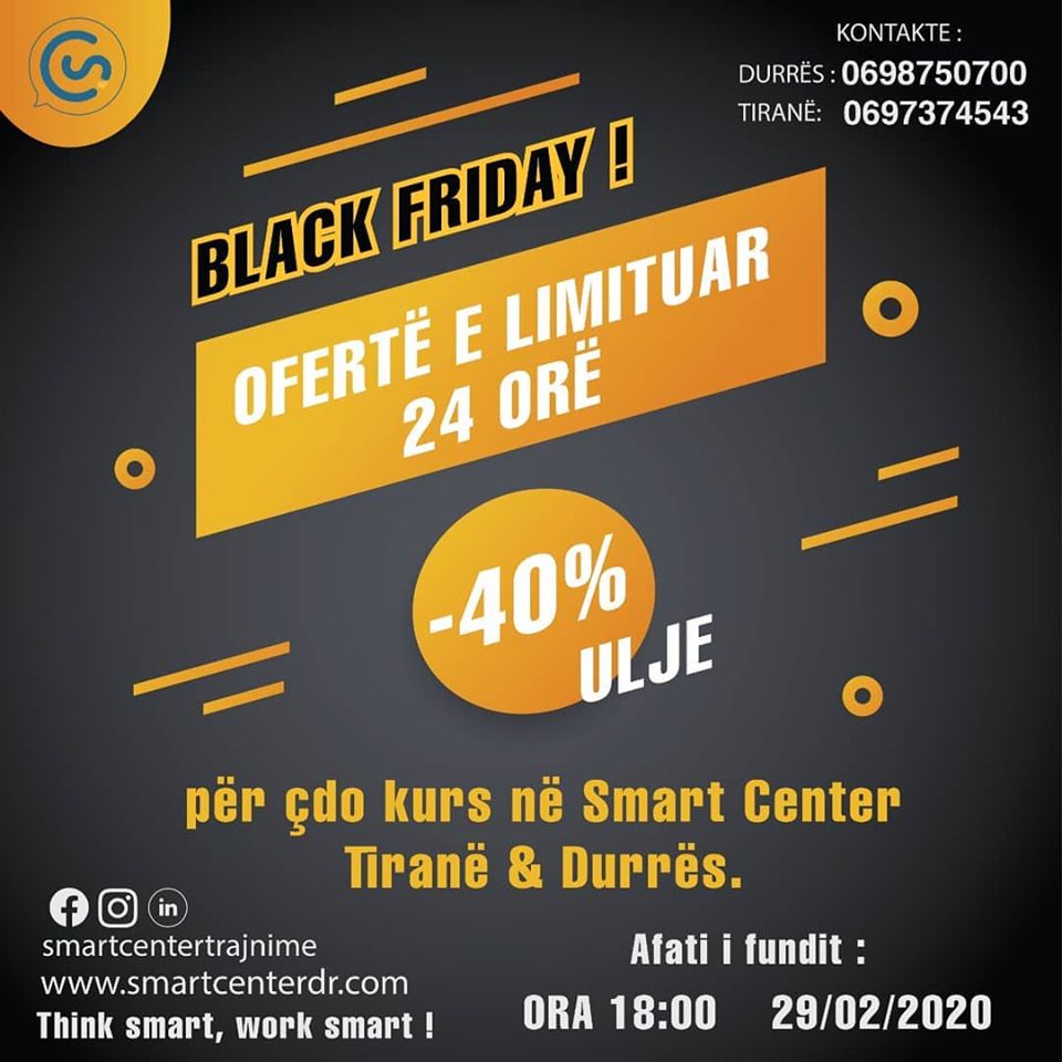 “Smart Center” ofron -40% ulje për çdo kurs në Durrës dhe Tiranë