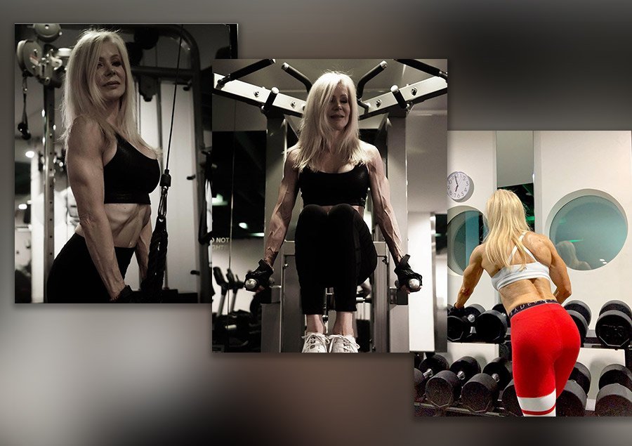 Gjyshja e tonifikuar tërheq meshkujt e rinj me trupin e saj