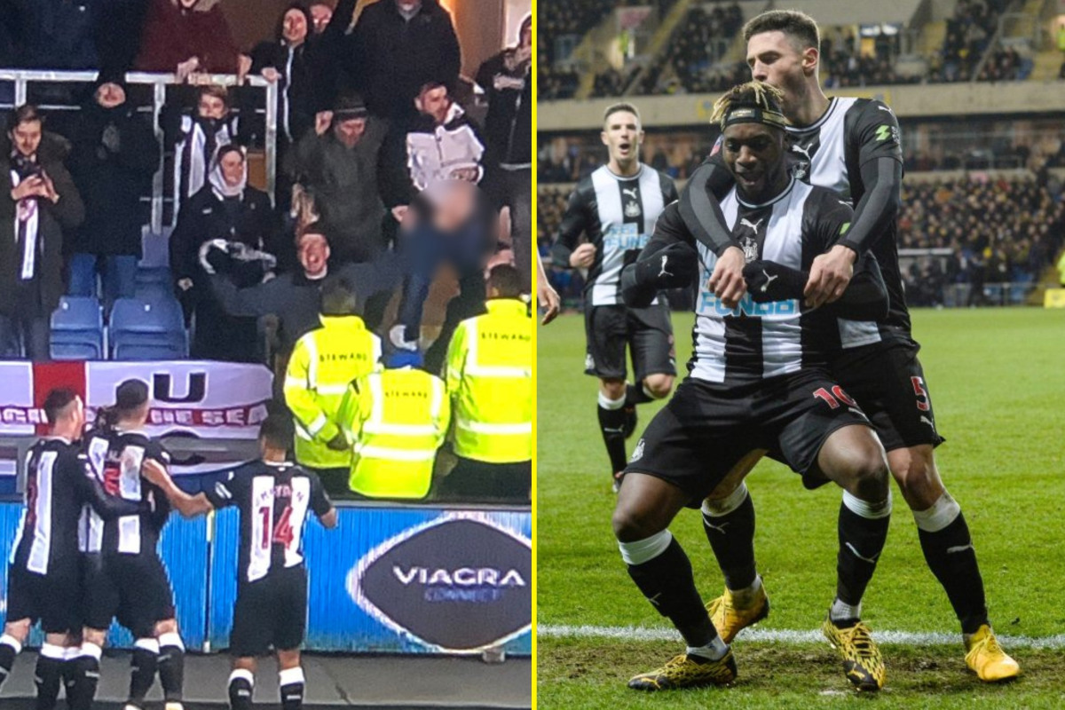 Festë e çmendur pas golit të shënuar, tifozi i Njukasëllit nxjerr organin gjenital (VIDEO)