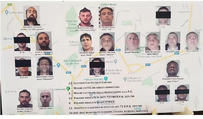 Çmontohet banda e trafikut të drograve të forta në Itali, mes të arrestuarve edhe shqiptarë