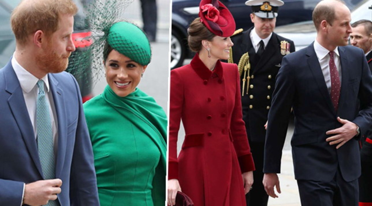 William, Kate, Harry dhe Meghan shfaqen së bashku pas shumë kohësh (FOTO)