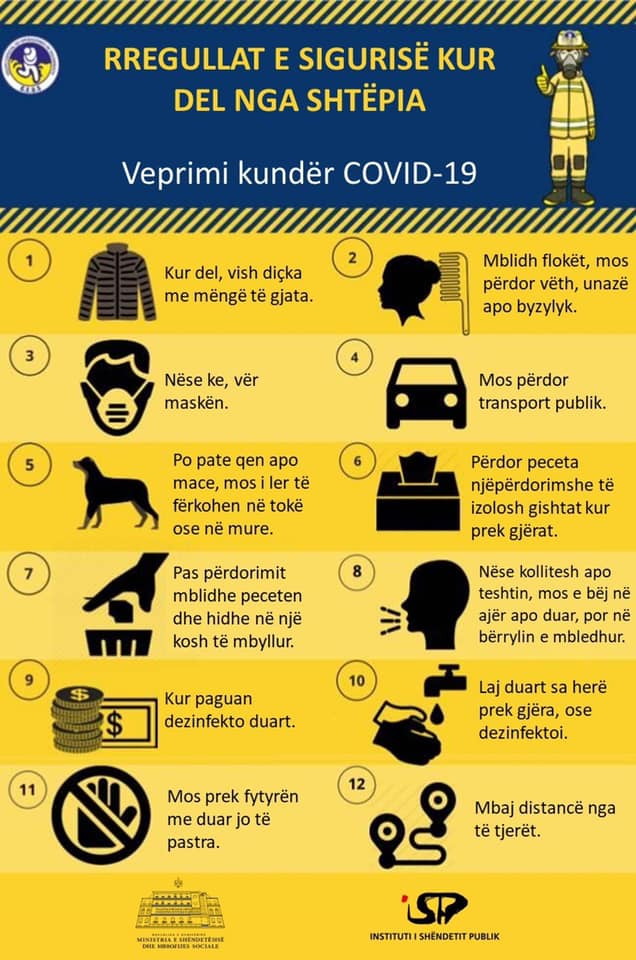 Si të veproni kur dilni dhe futeni në shtëpi, ISHP: Veprimet e thjeshta që mbajnë larg COVID-19