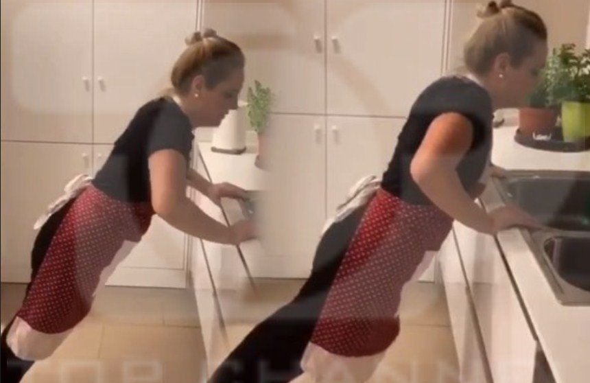 Monika Kryemadhi poston video nga karantina, duke larë enët dhe duke bërë pompa