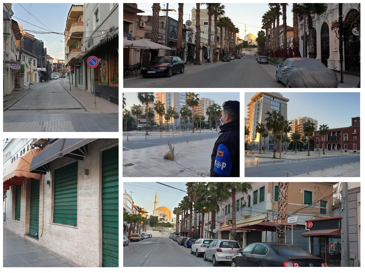 Durrësi zgjohet si qytet karantinë, shihni rrugët e boshatisuara e pa “jetë” (FOTO)