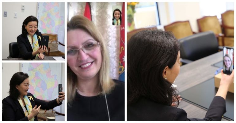 Ambasadorja Kim takim virtual me Voltana Ademin për COVID-19