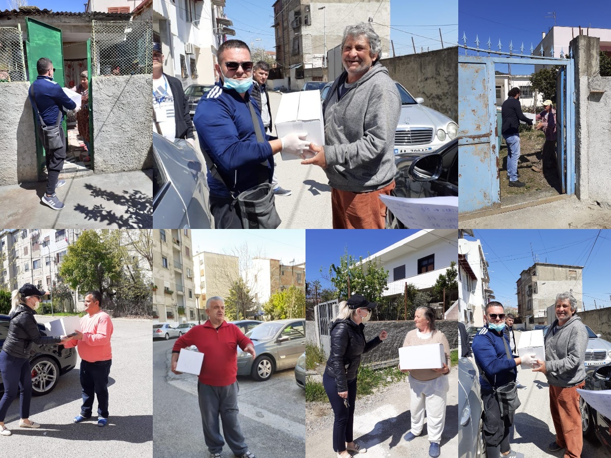 Durrës, shoqata “Taulantët” shpërndan pako me ushqime për familjet në nevojë