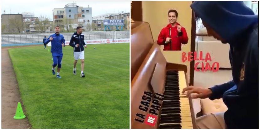 Jo vetëm talent në fushë, sulmuesi i Teutës befason në piano me “Bella Ciao”