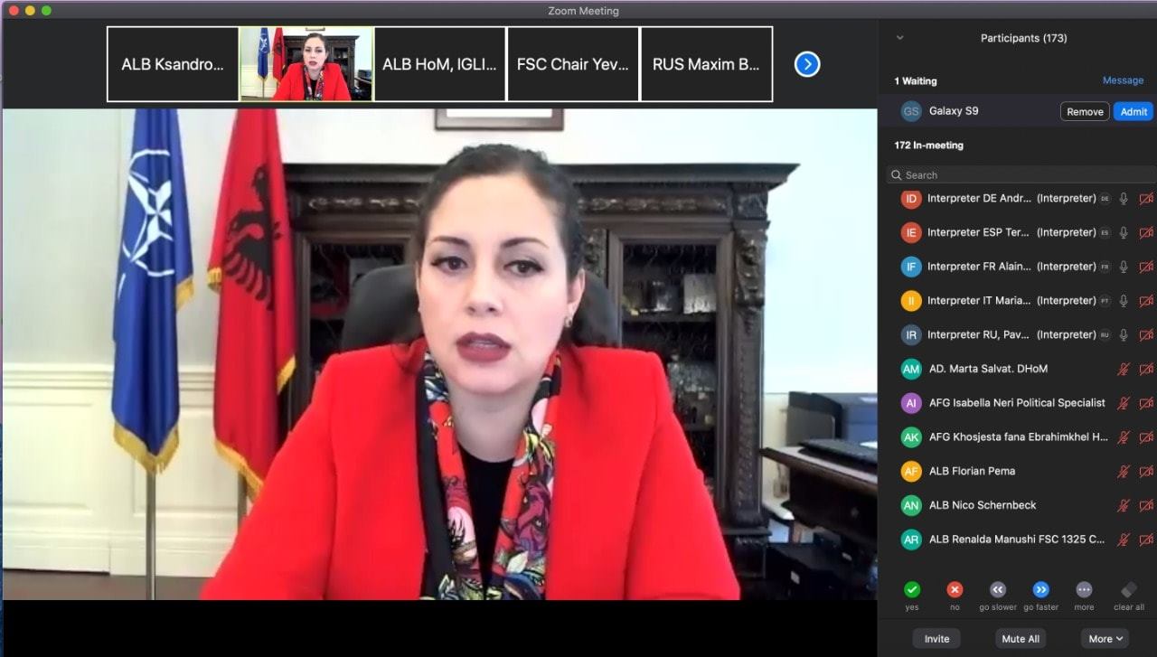 Xhaçka në takimin e posaçëm të OSBE-së: Shqipëria përfaqësim gjithnjë e më të lartë të grave në sektorin e mbrojtjes