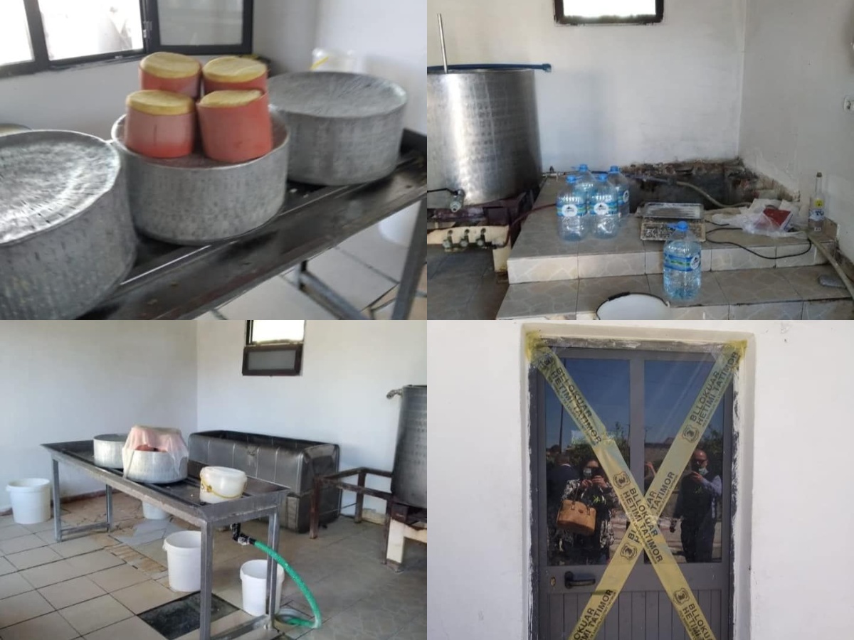 Durrës, gjobitet baxhoja ilegale, sekuestrohet një sasi djathi të bardhë dhe kaçkavall (FOTO)