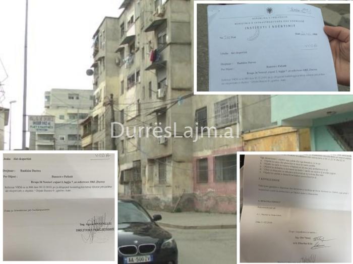 Skandali në Durrës/ Familjet banojnë aty, por u vjen urdhri për të dalë sepse do të shembet pallati! (VIDEO)