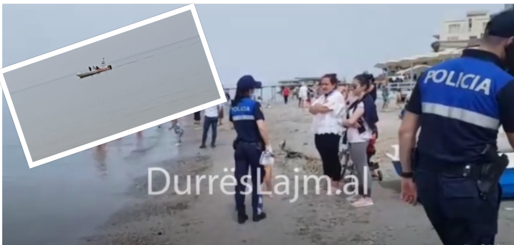 Policia e Durrësit me bllok gjobash në duar largon fëmijët nga deti, në Golem patrullim edhe me skaf (VIDEO)