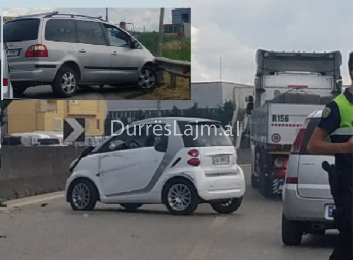Aksident në Durrës, përplasen dy makina (FOTO)