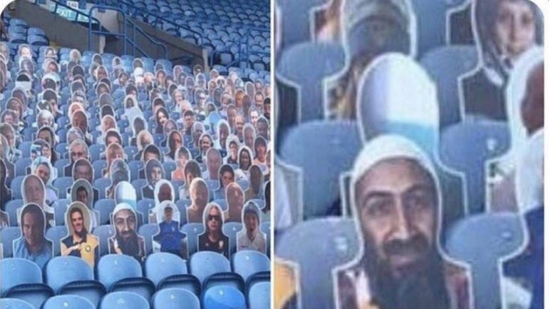 Foto e Bin Laden në stadium, gafa e madhe e klubit anglez që po bën xhiron e rrjetit