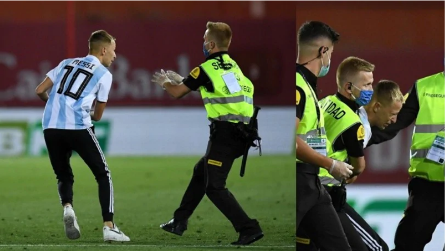 Luhej në stadium të boshatisur, por tifozi futet në fushë dhe bën selfie me Jordi Albën