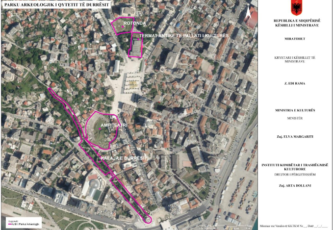 Zona e re për zhvillim e Durrësit/ Kufijtë që qeveria i vendosi Parkut Arkeologjik (FOTO)