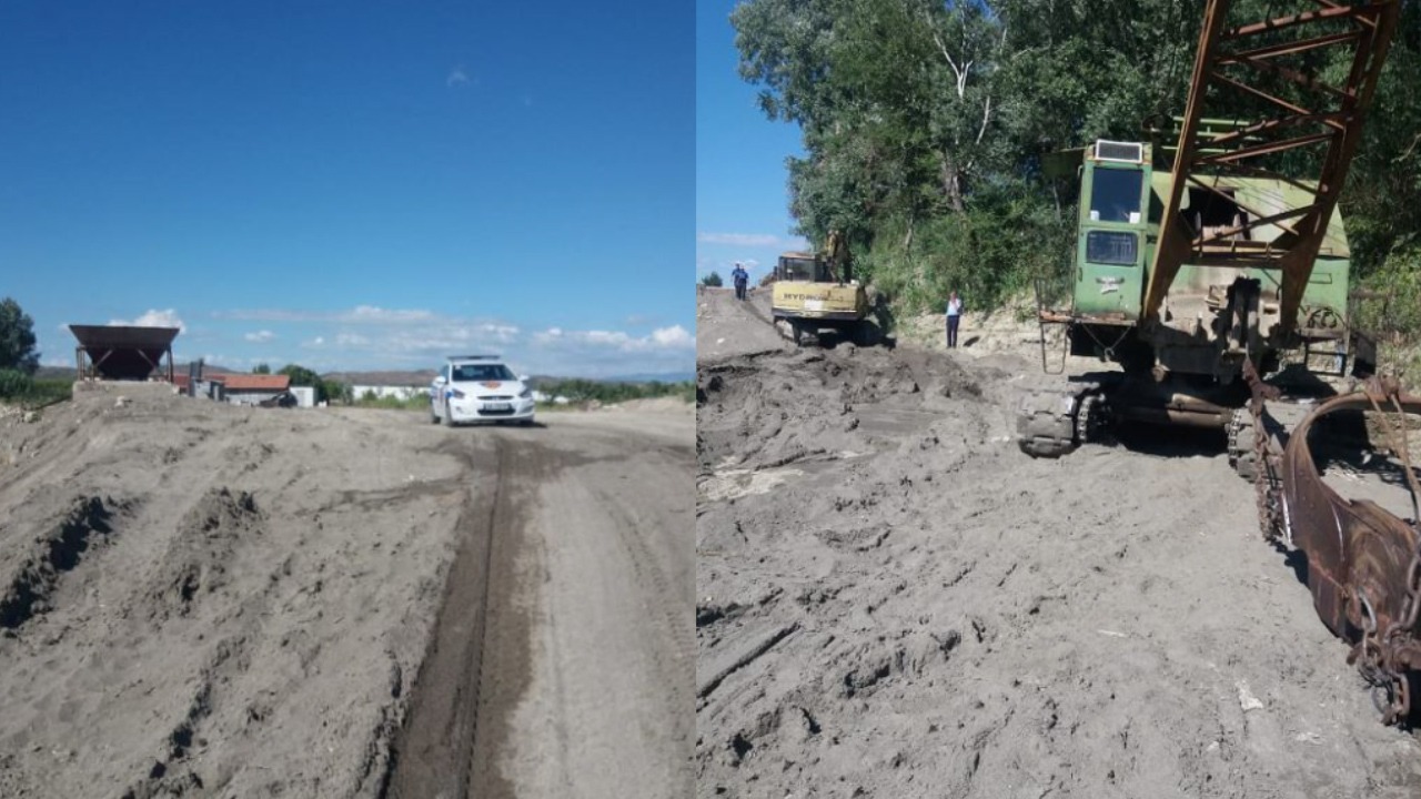 Gërryen shtratin e lumit me 2 fadroma, procedohet pronari i mjeteve të rënda