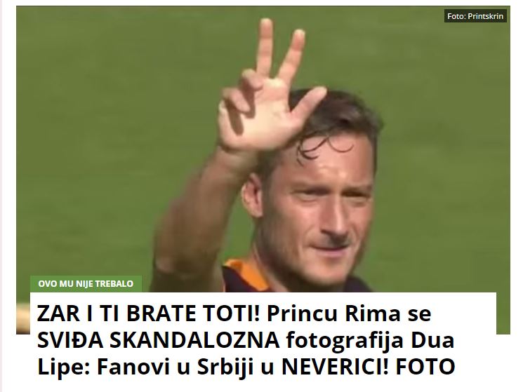“Edhe ti vëlla?!”/ Dua Lipa bën armik të serbëve legjendën Francesco Totti