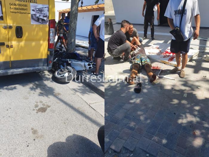 FOTO/ Tjetër aksident në Durrës, i riu me motor përplas të moshuarin, 3 të plagosur