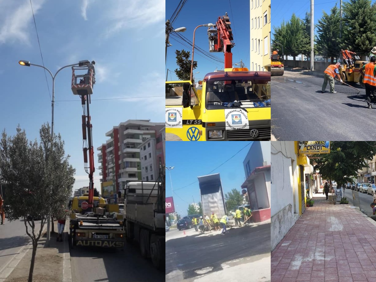 Bashkia e Durrësit rendit punimet që po kryhen në infrastrukturën rrugore (FOTO & VIDEO)