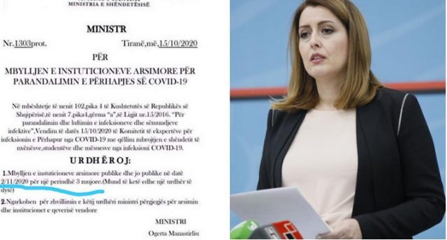 A do të mbyllen shkollat më 2 nëntor? Vjen reagimi zyrtar i Ministrisë së Shëndetësisë