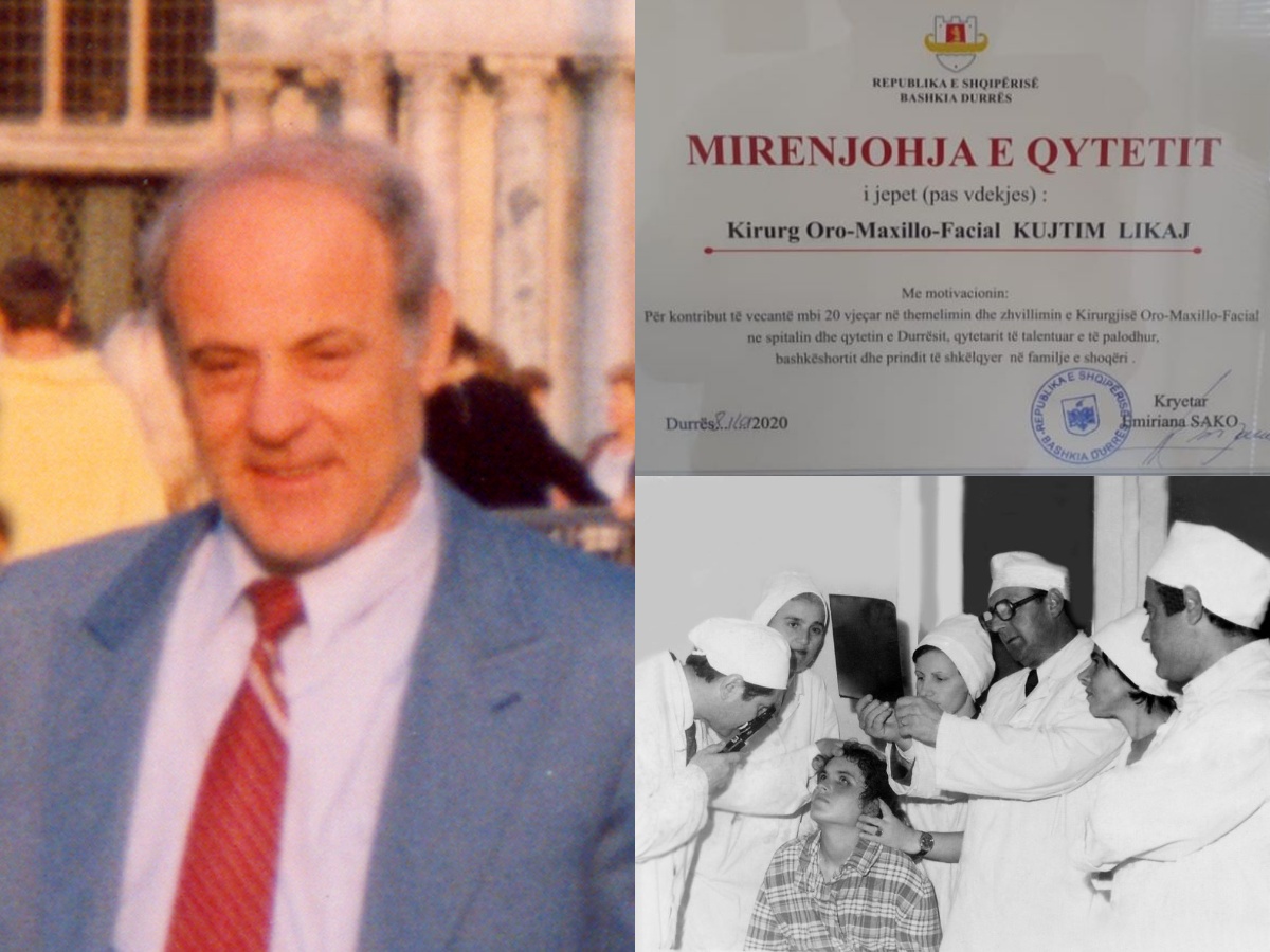 Kirurgu i njohur në Durrës nderohet me titullin “Mirënjohja e qytetit” pas vdekjes