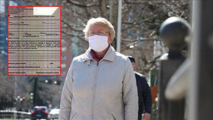 Kjo është fleta e gjobës që do plotësojnë policët nëse nuk do të keni maskë