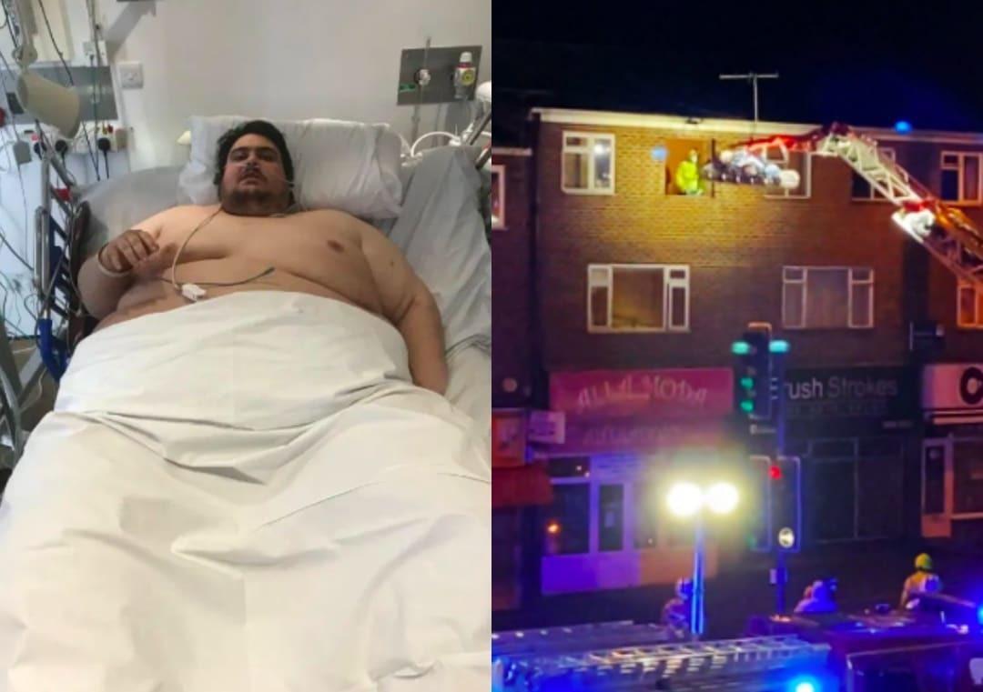 5 vite i mbyllur në shtëpi, i riu 320 kg nxirret nga banesa me vinç (FOTO)