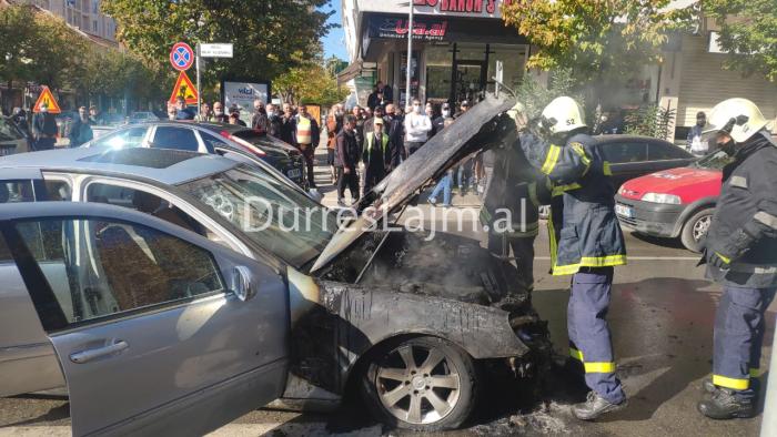 Makina e vëllait të ish-presidentit Nishani shpërtheu në flakë, dyshimet e policisë së Durrësit