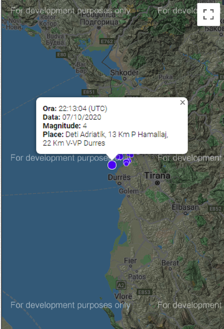 Disa tërmete lëkundin Durrësin pas mesnate, më i forti me magnitudë 4