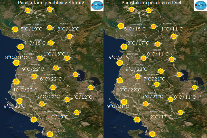 Parashikimi i sinoptikanëve: Si do të jetë moti në fundjavë