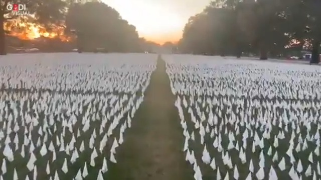 Një flamur për çdo viktimë, fusha e të rënëve nga Covid-19!