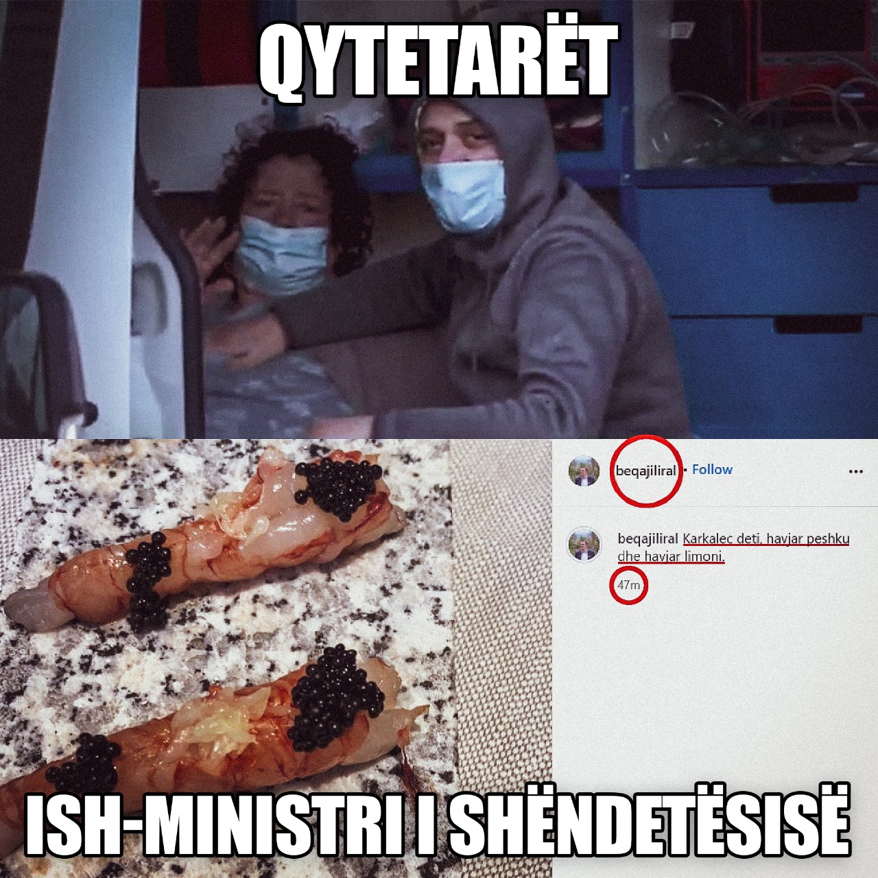 Ilir Beqaj shfaqje luksi në rrjete sociale, Paloka: Njerëzit e sëmurë dergjen, ish-ministri mburret me paratë e tenderave