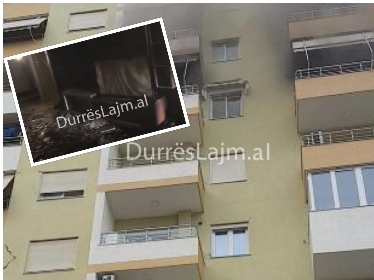 U përfshi nga zjarri, si ka përfunduar i shkrumbuar apartamenti në Durrës (VIDEO)