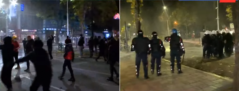 Forcat Speciale bllokadë afër Drejtorisë së Policisë Tiranë, ujë dhe gaz lotsjellës ndaj protestuesve